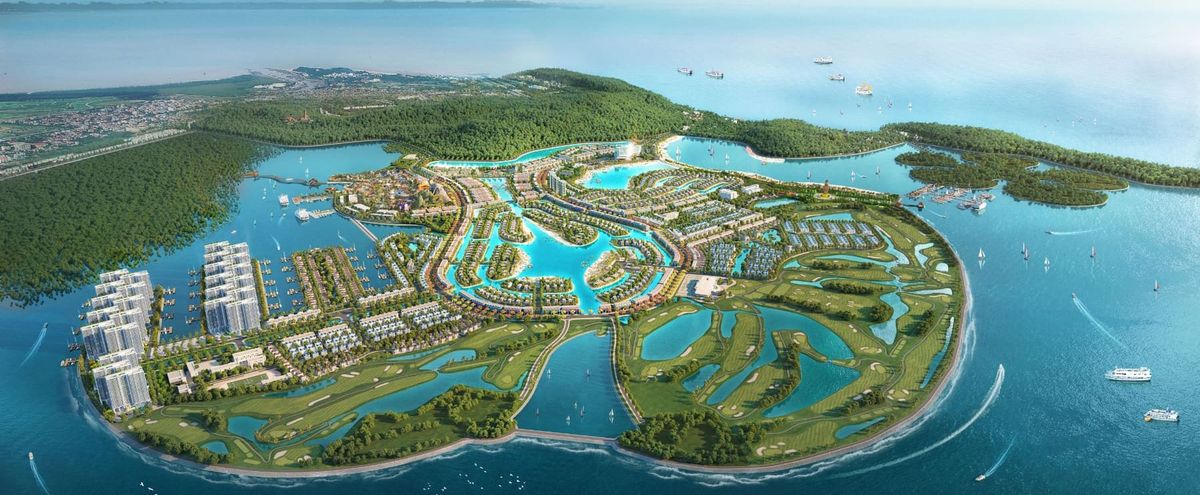 Toàn cảnh Khu Du lịch Quốc tế Đồi Rồng nhìn từ trên cao
